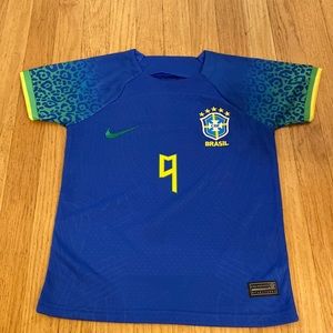 Nike 2022 Brazil World Cup Jersey #9 Richarlison Youth Small